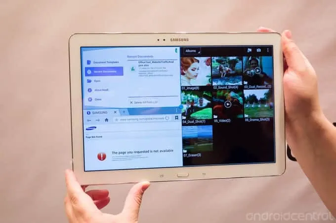 Multitasken Samsung tablet