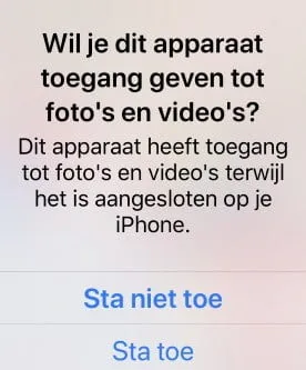 Foto's importeren iPhone
