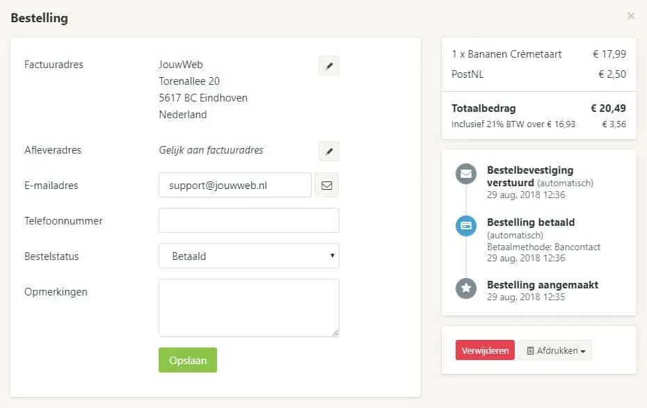 Webshop toevoegen aan jouw site