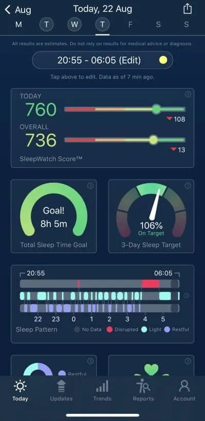 Slaap app SleepWatch