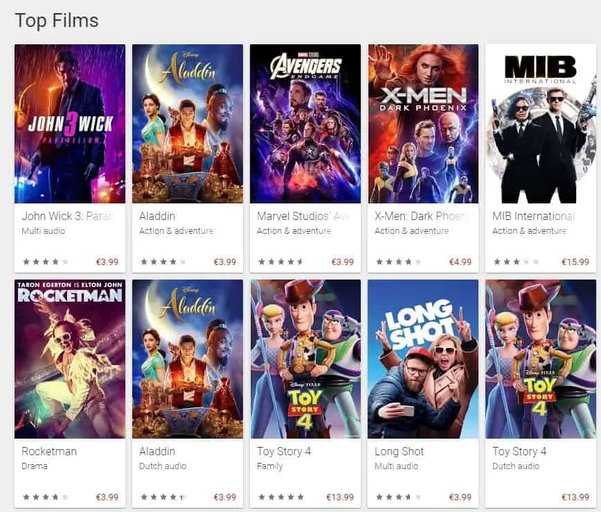 Video's kijken op Google Play Films