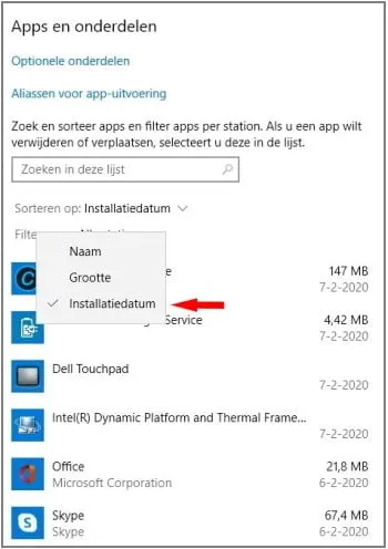 Ongebruikte apps verwijderen
