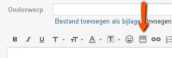 Afbeelding invoegen in Gmail