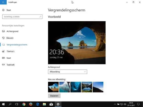 Afbeelding Windows 10 wijzigen