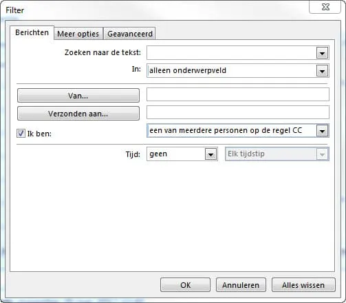 Een cc mail een kleur geven in Outlook