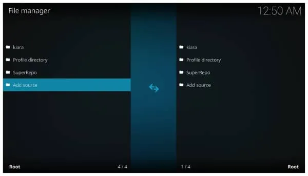 File manager Kodi