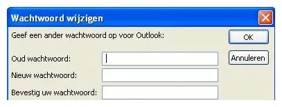 Wachtwoord instellen in Outlook