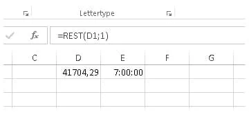 Datum splitsen van tijd in Excel