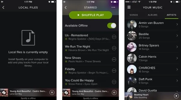 Spotify muziek luisteren