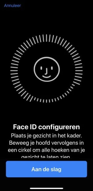 Face ID instellen iPhone