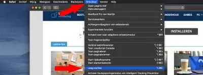 Caches legen in Safari