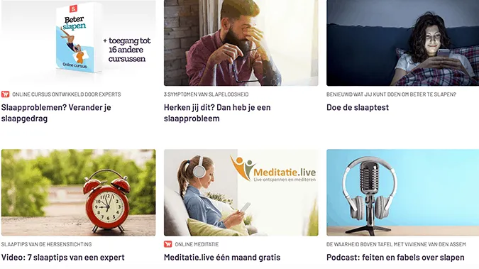 Blogs, cursussen, podcasts en quizzes over slaap.