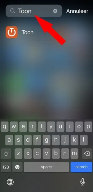 Toon app zoeken in app bibliotheek