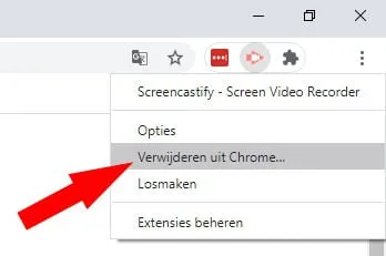 Chrome extensie verwijderen