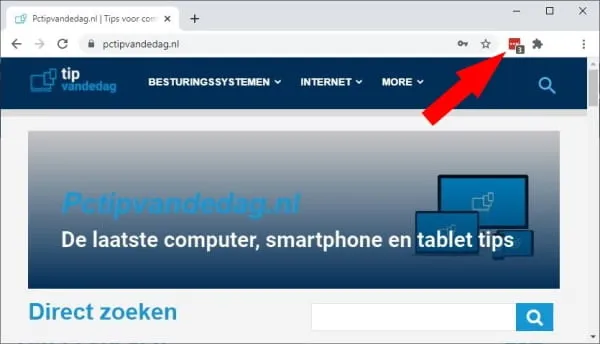 Lastpass is toegevoegd aan deze Chrome browser.