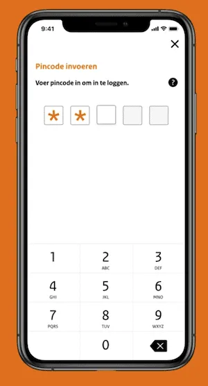 DigiD app met half ingevulde koppelcode