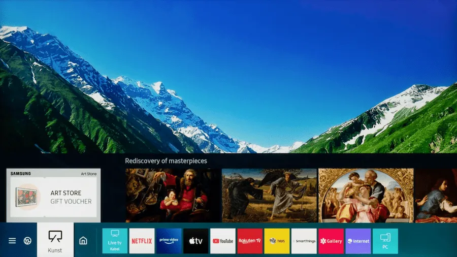 Tizenscherm van smart tv
